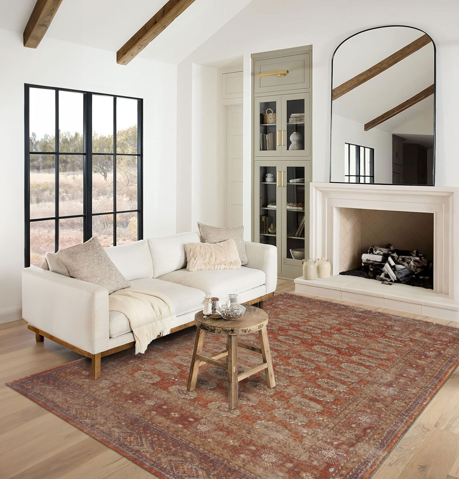 Large View Cato Traditional Geometric Rug