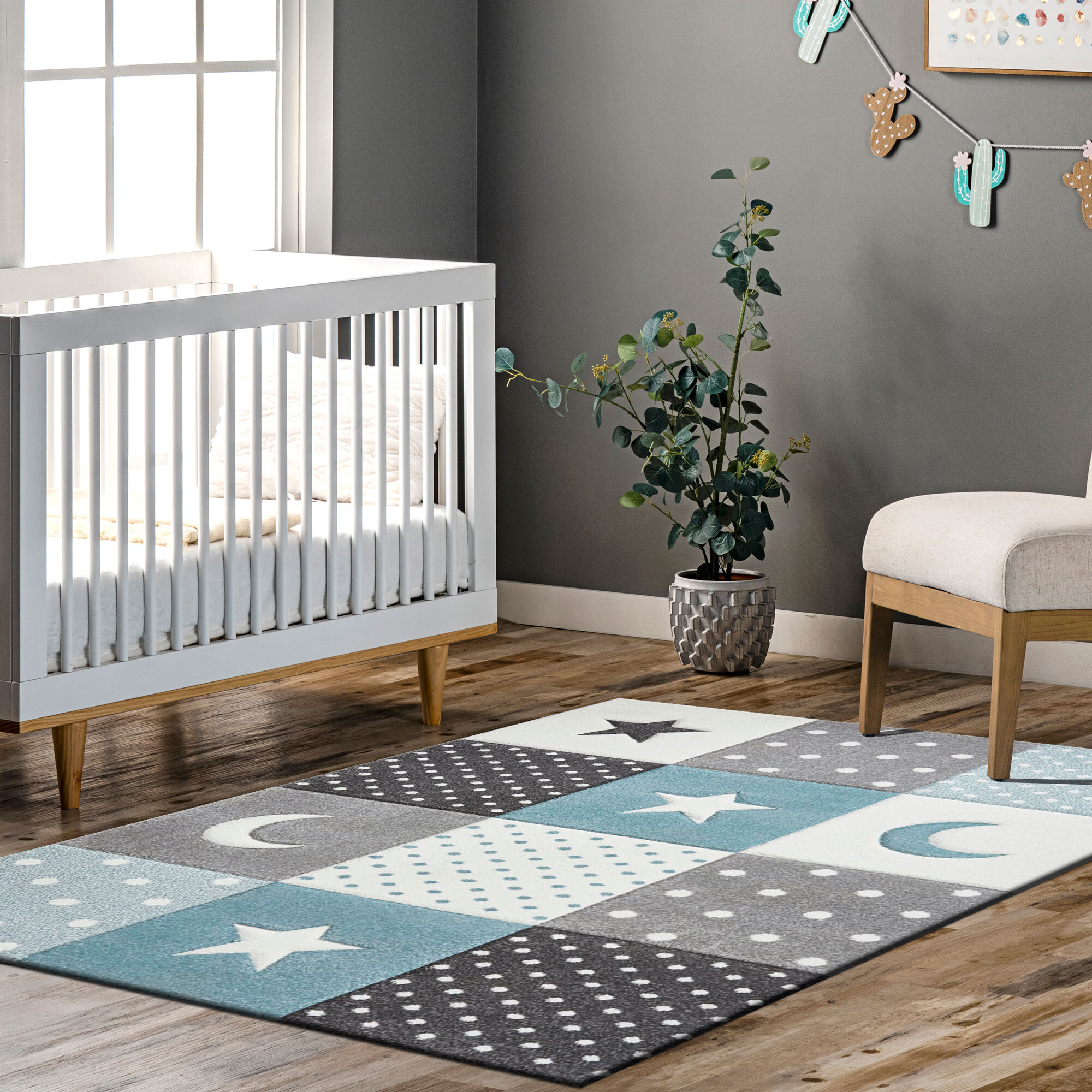 Charlie Moon & Stars Kids Rug