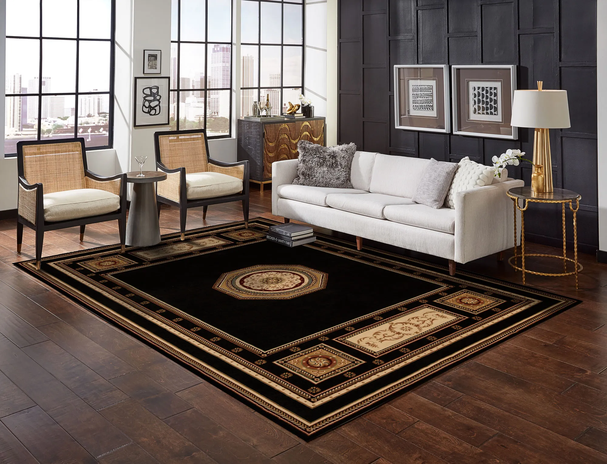 Cain Contemporary Medallion Rug