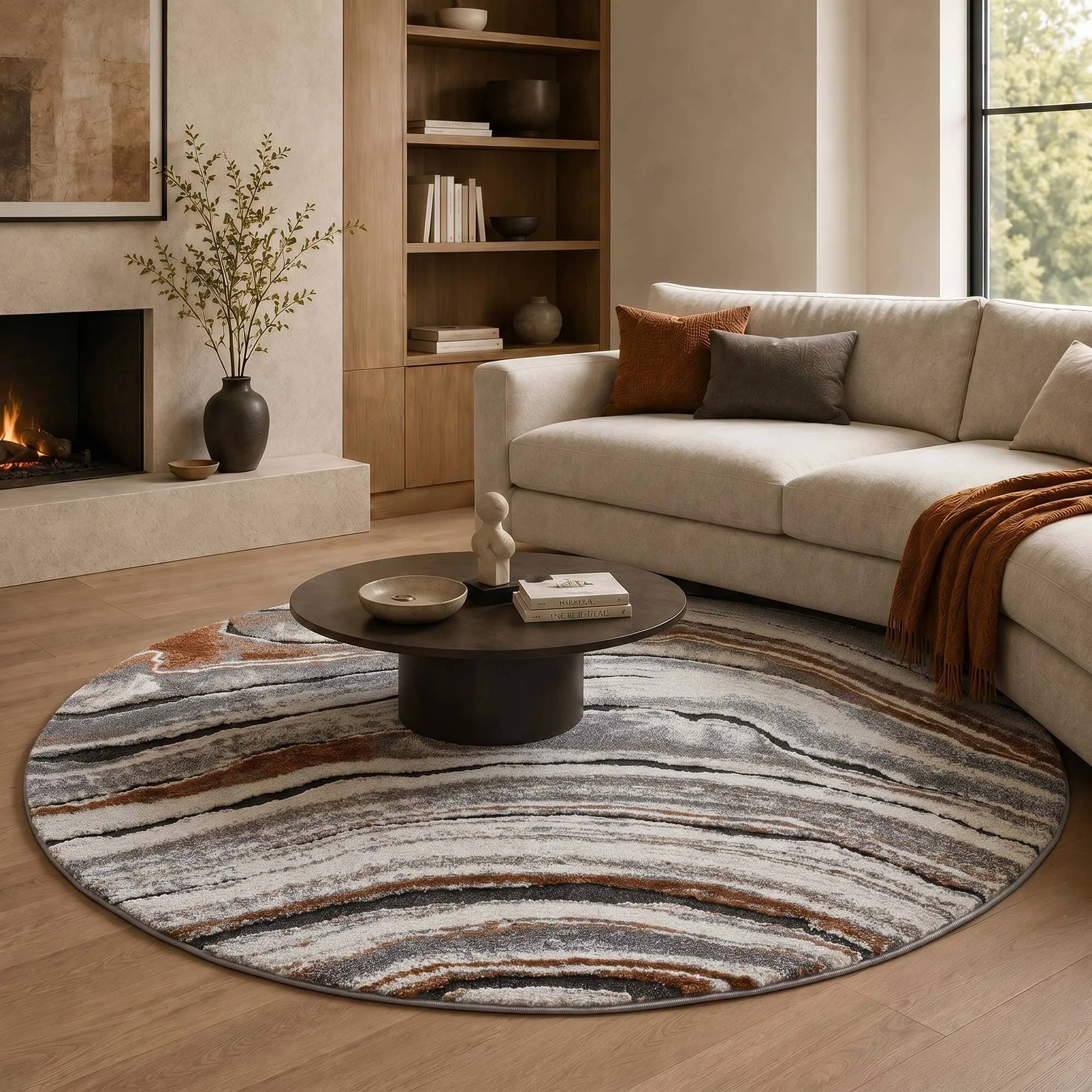 Fantasy Modern Marble Rug