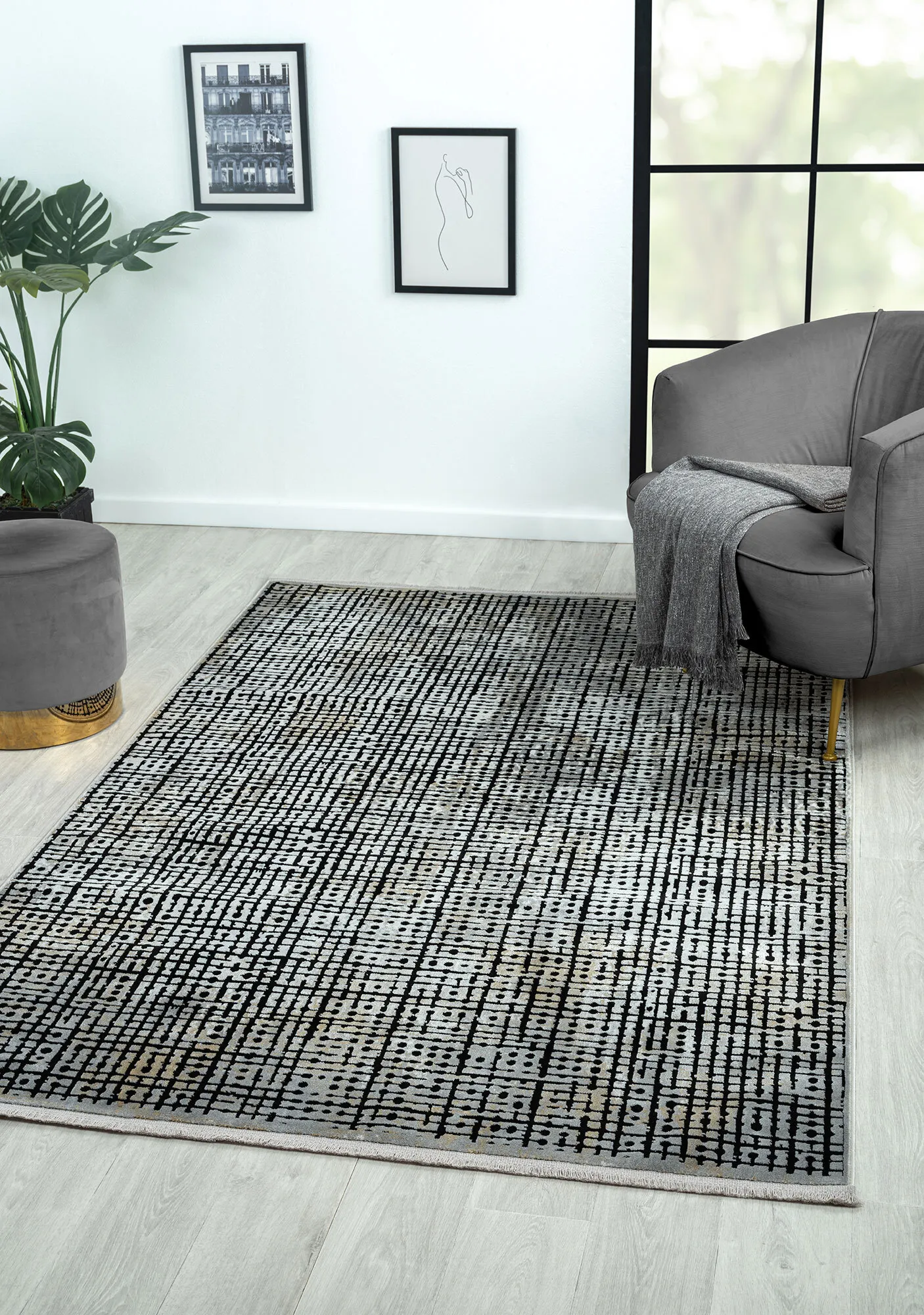 Large View Galaxy Contemporary Rug