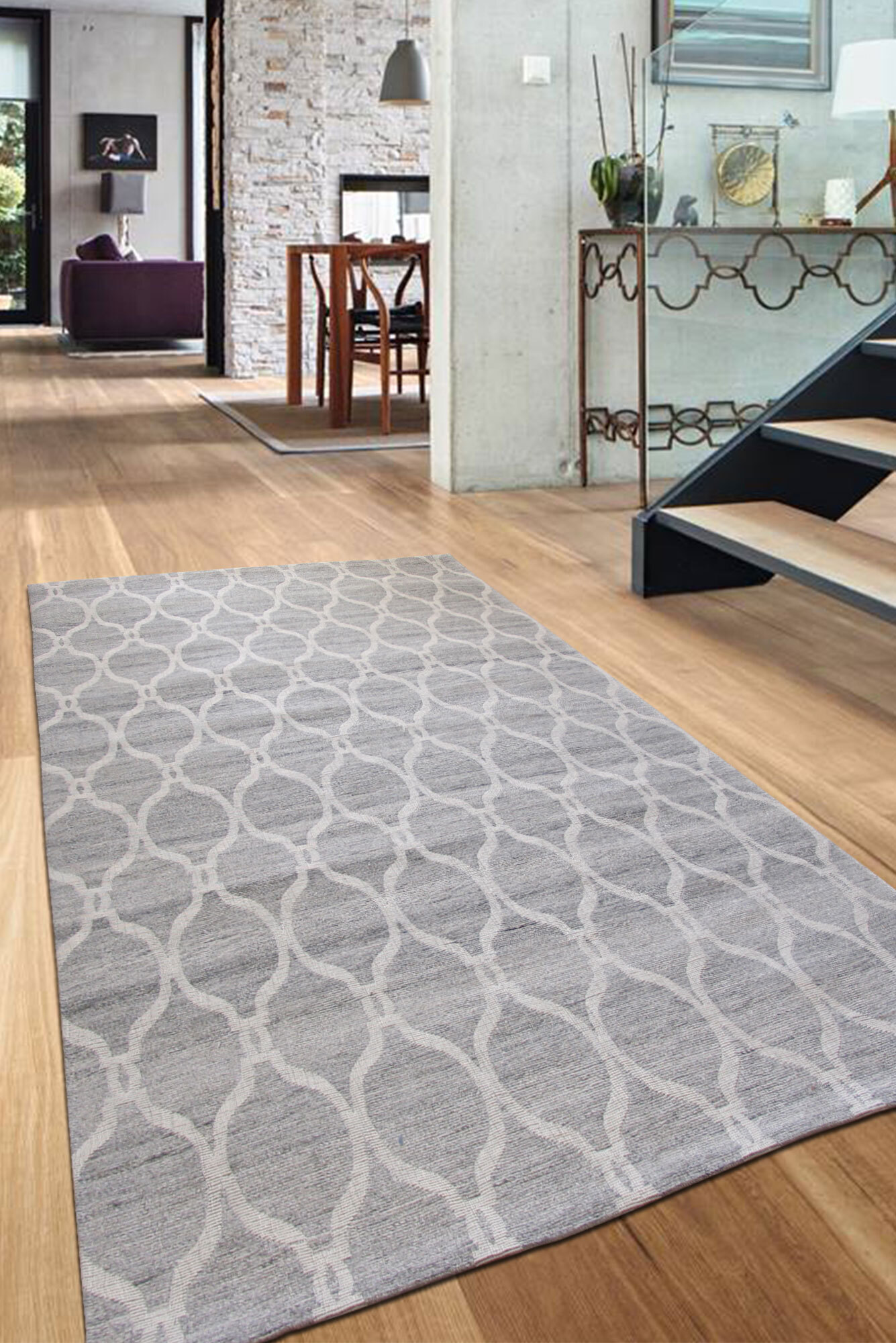 Harper Trellis Flatweave Wool Rug