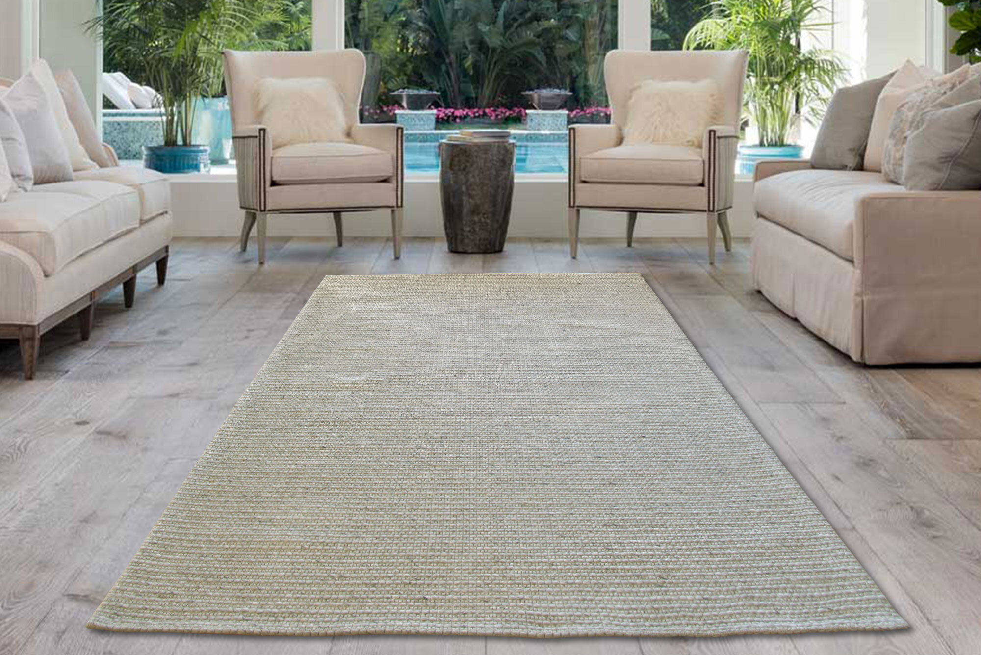 Large View Harper Plain Flatweave Wool Rug