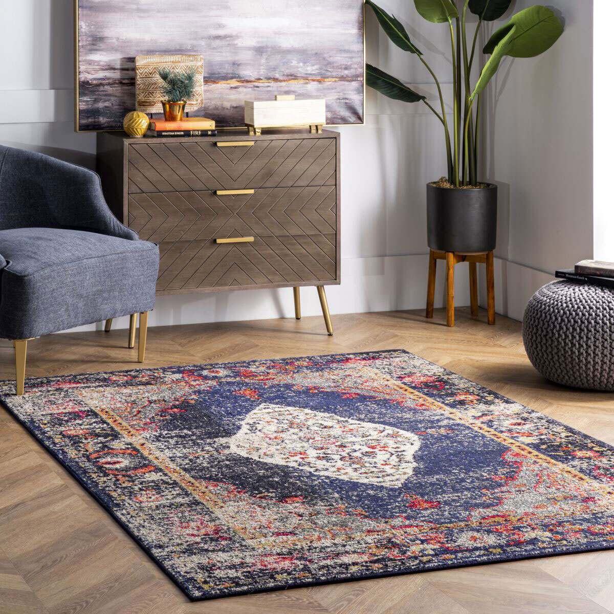 Hank Transitional Medallion Rug