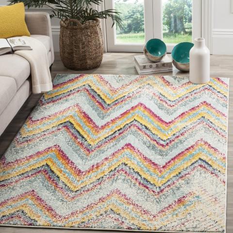 Kara Modern Chevron Striped Rug
