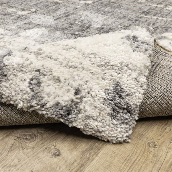 Kupa Modern Grey Shaggy Rug