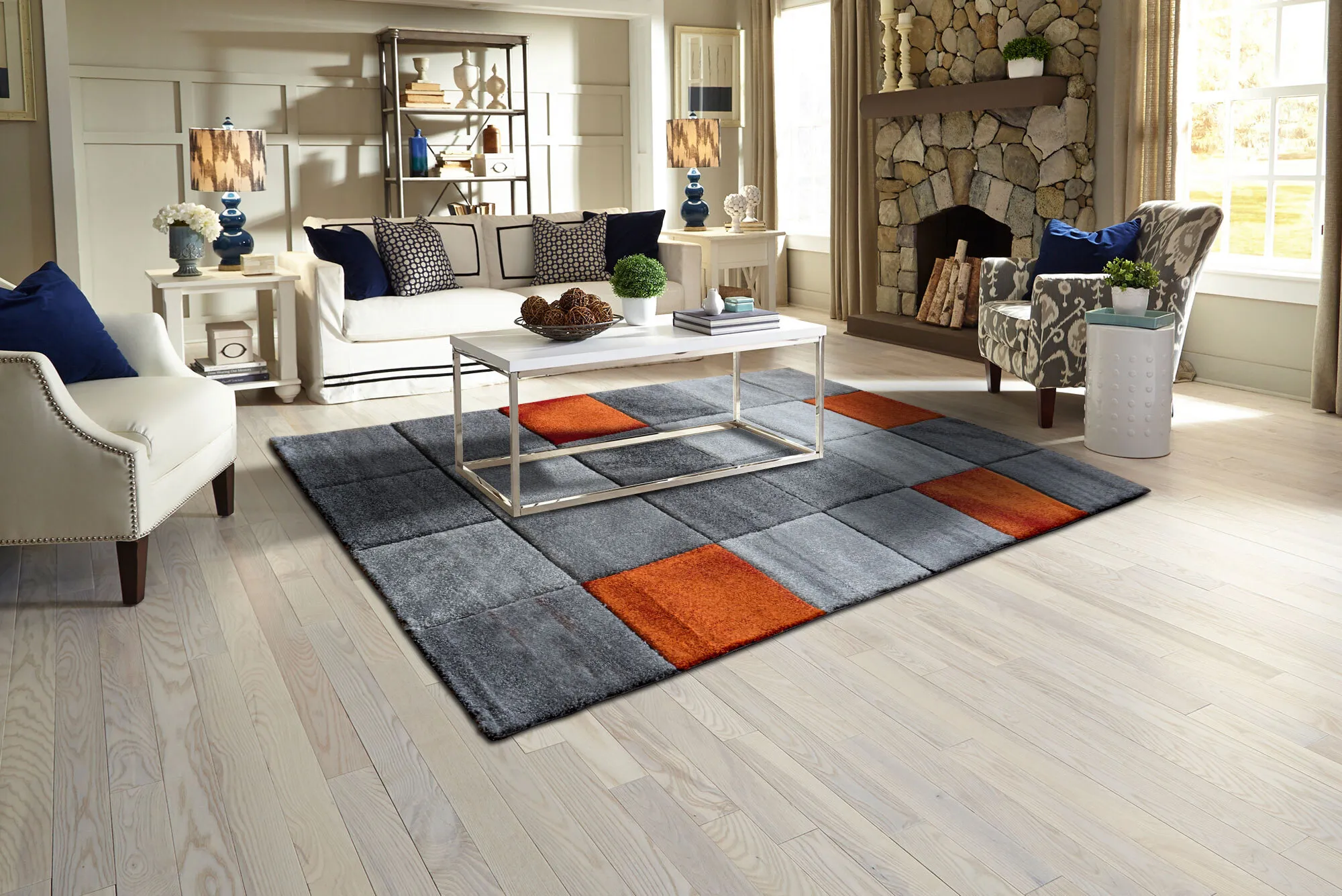 Lucia Modern Square Pattern Rug