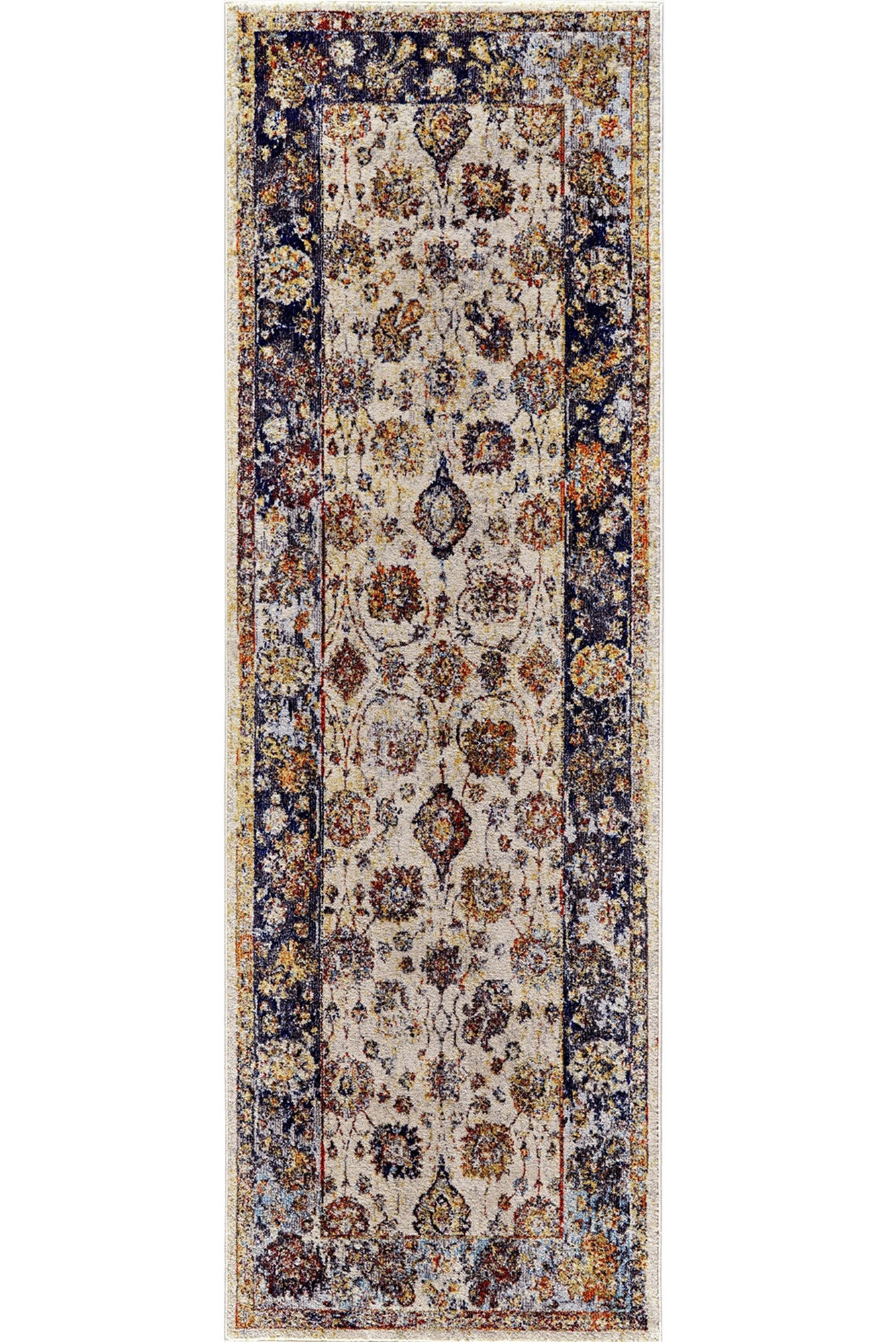 Large View Lester Classic Floral Overdyed Rug