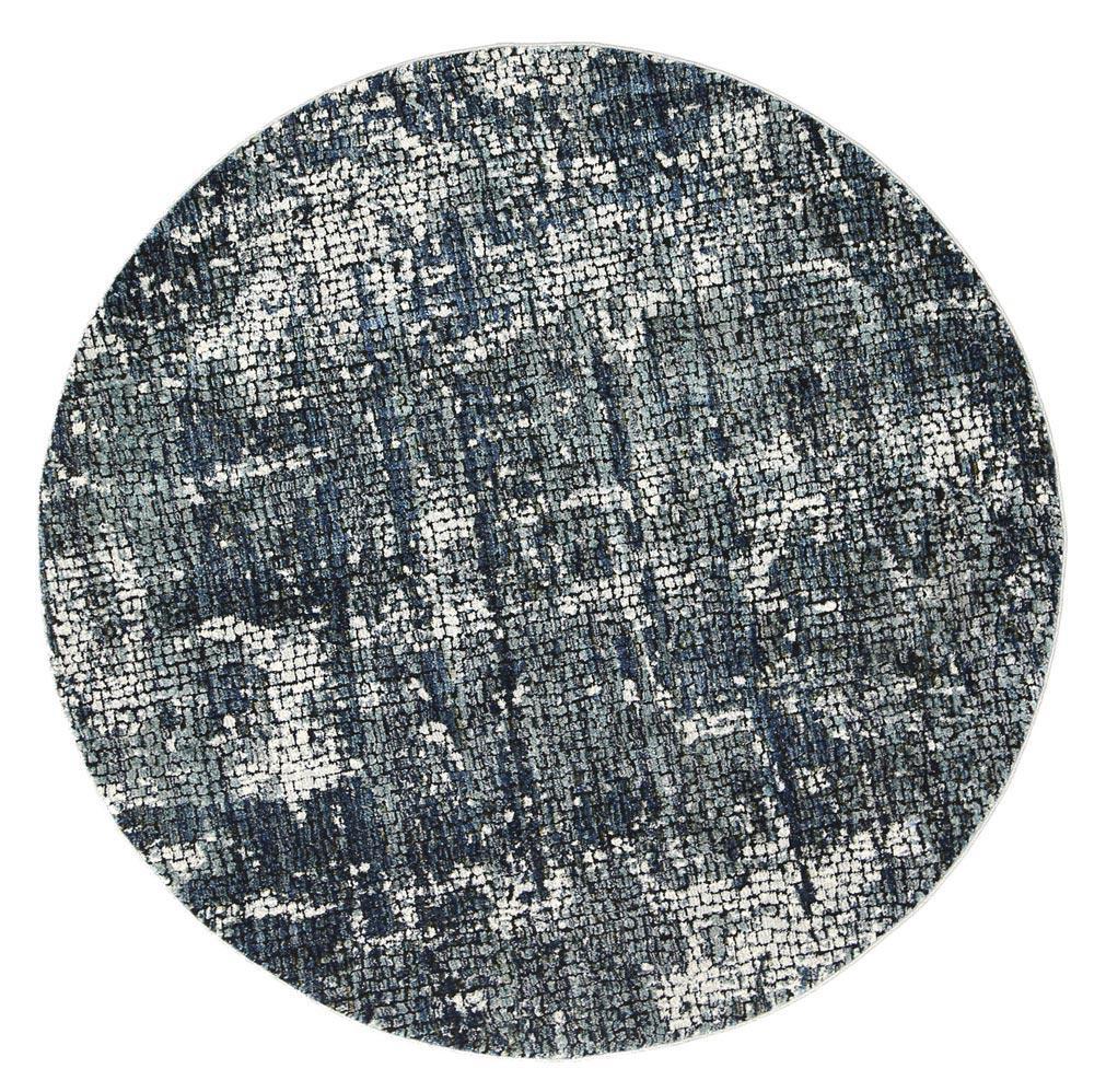 Marcello Blue Mosaic Pattern Rug