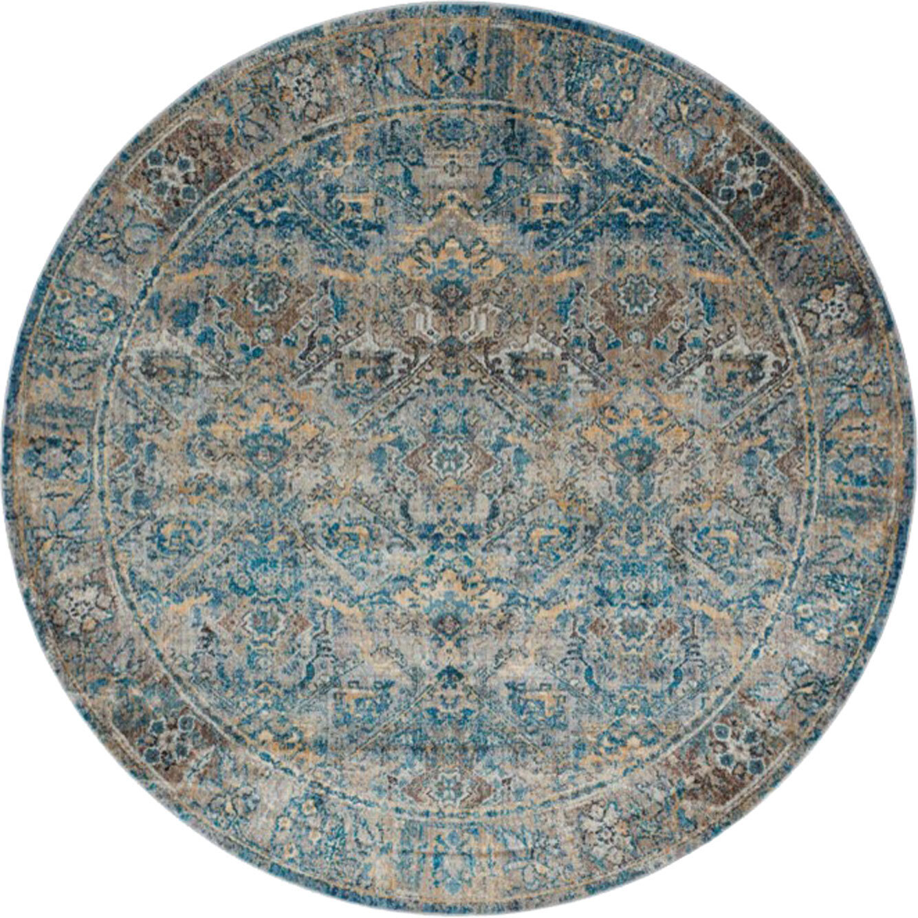 Large View Melanie Blue Traditional Rug