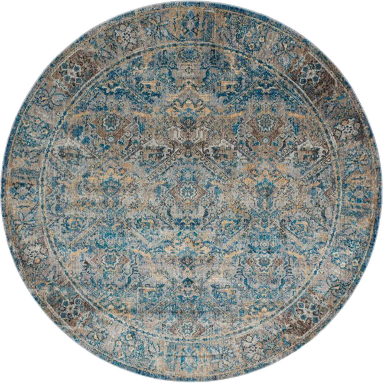 Melanie Blue Traditional Rug