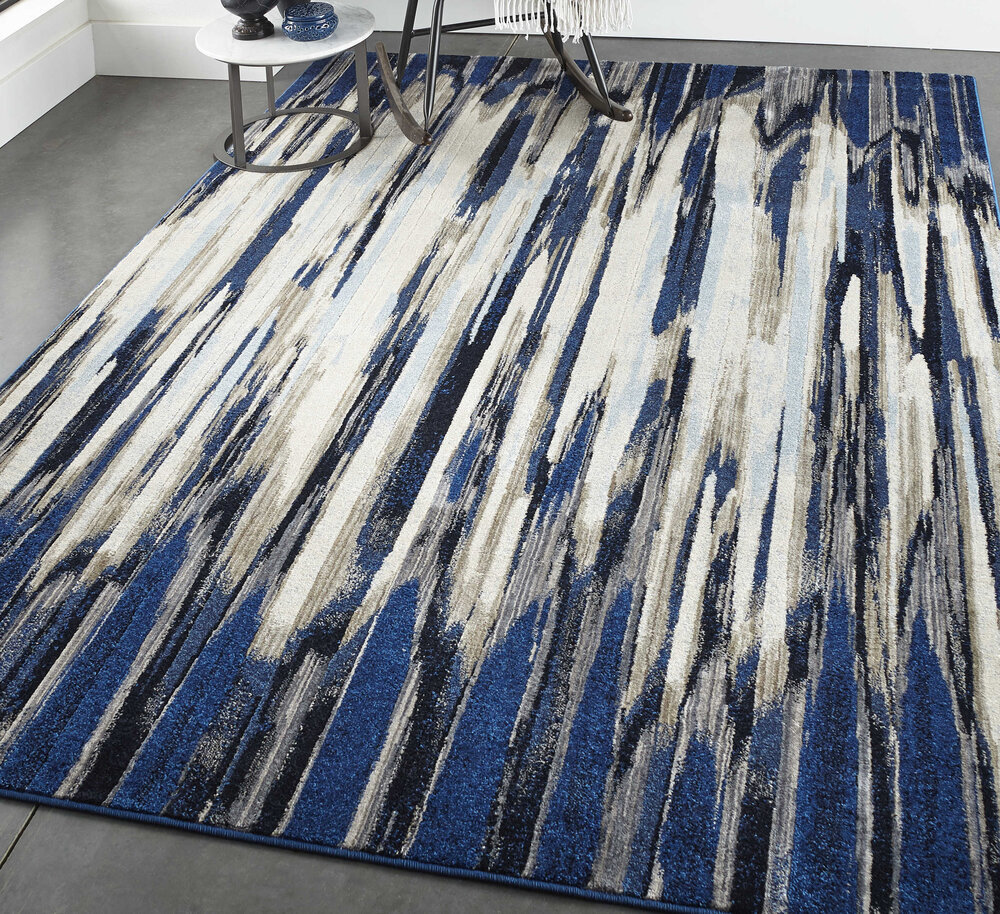Large View Melissa Contemporary Striped Rug