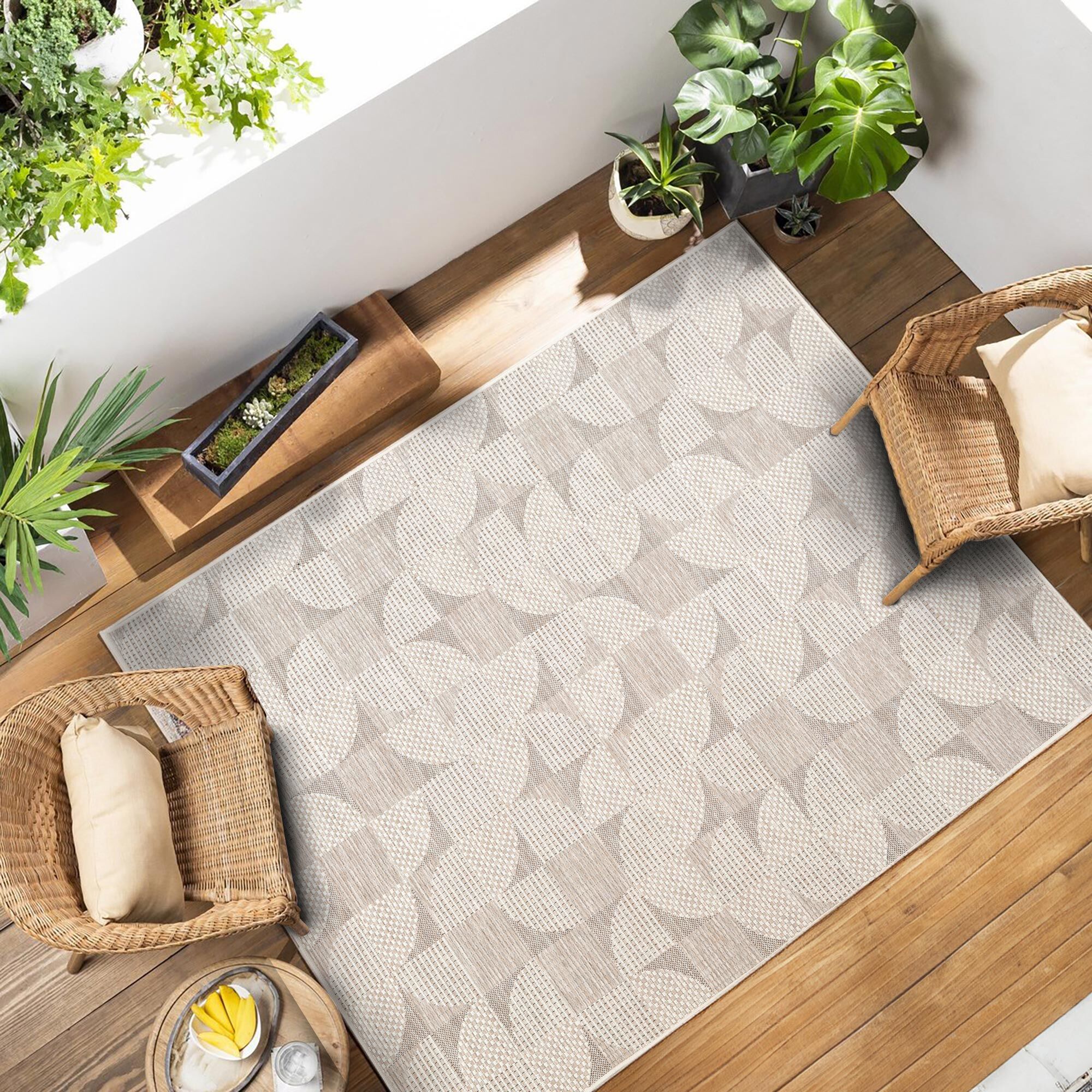 Large View Mateo Geometric Flatweave Rug