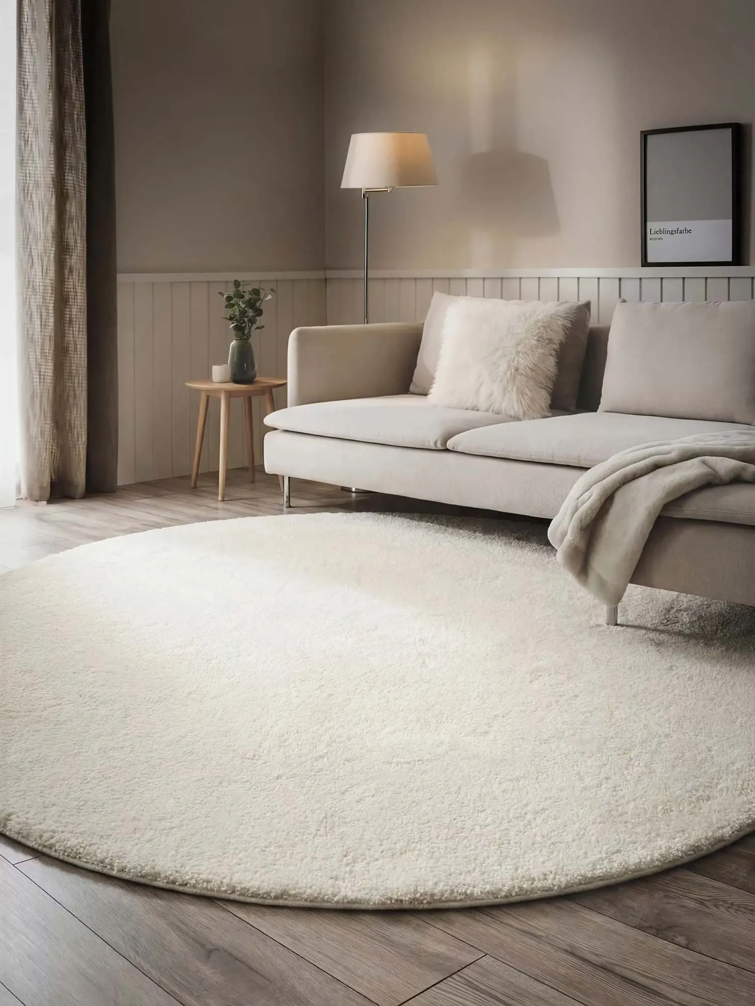 Mojito Plain White Shaggy Rug