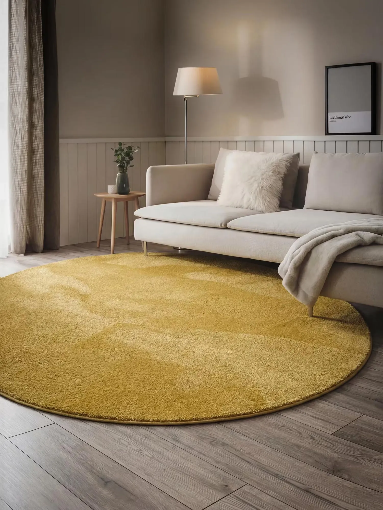 Mojito Plain Yellow Shaggy Rug