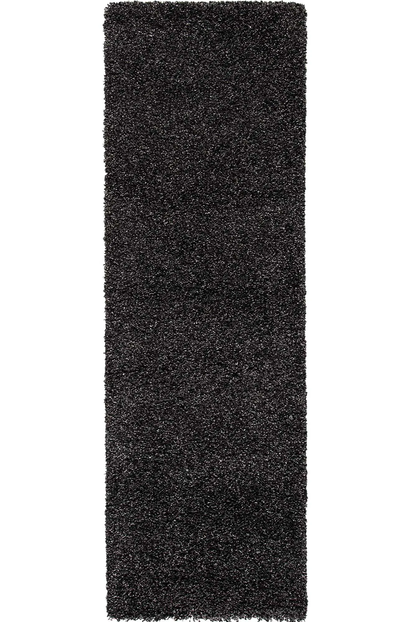 Natura Plain Charcoal Shaggy Rug
