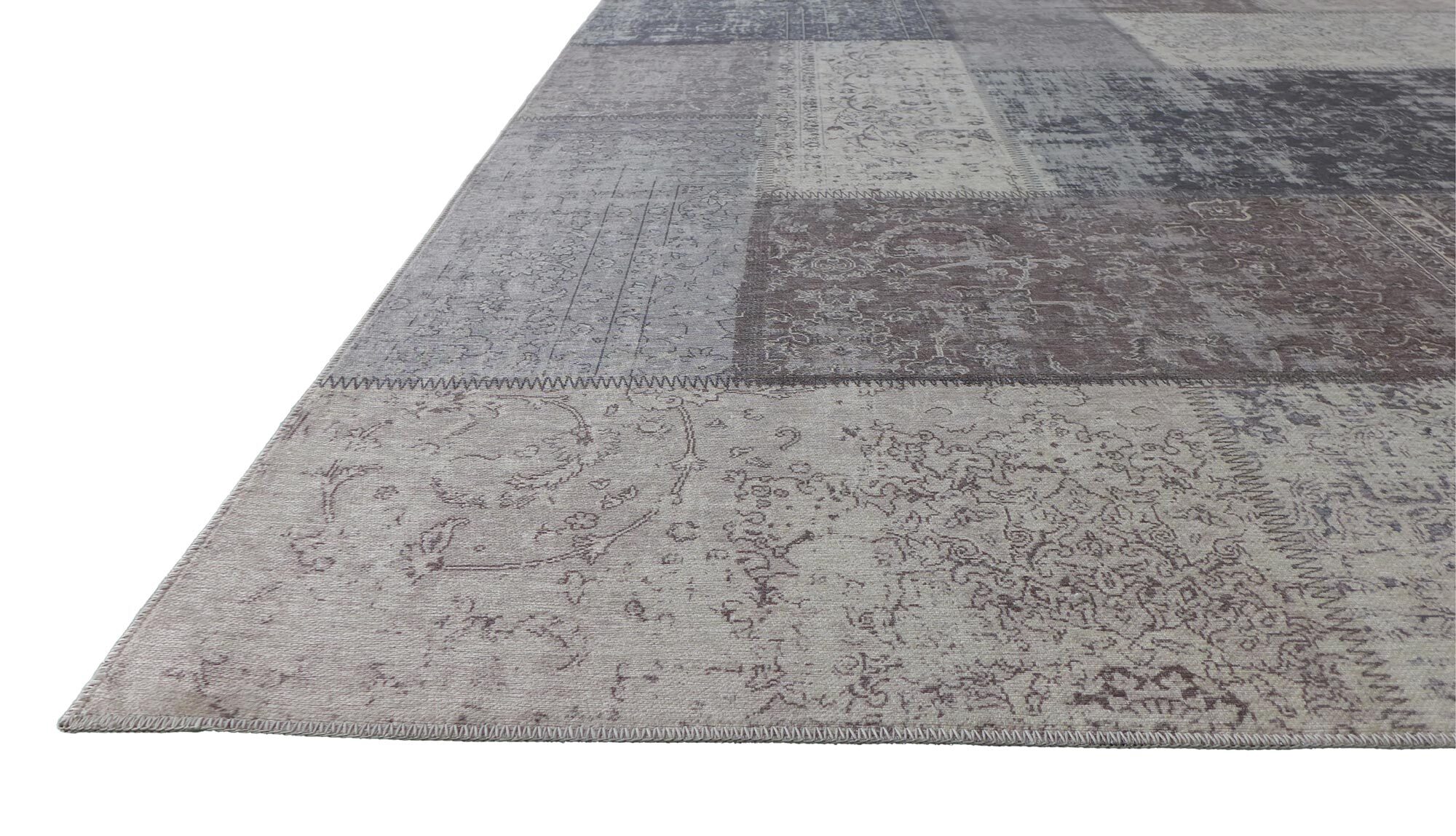 Large View Noble Traditional Patchwork Rug