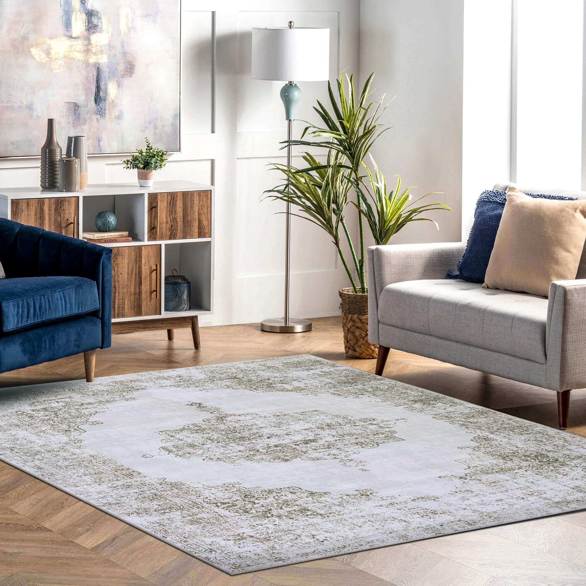 Large View Noble Traditional Medallion Rug