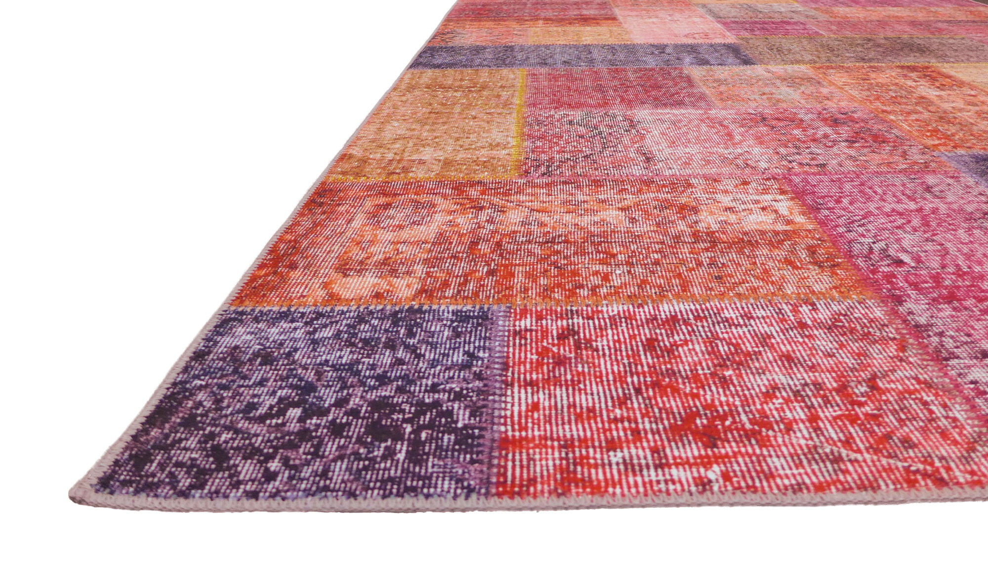 Large View Noble Traditional Patchwork Rug