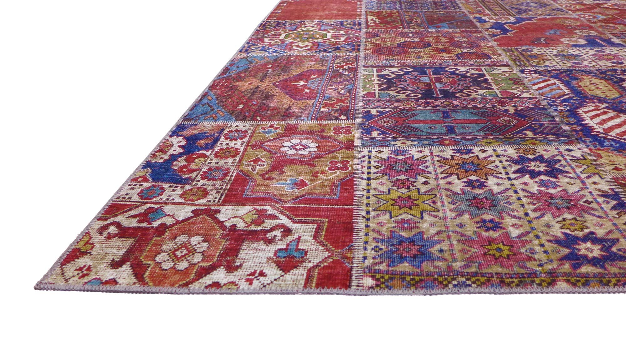 Large View Noble Traditional Patchwork Rug