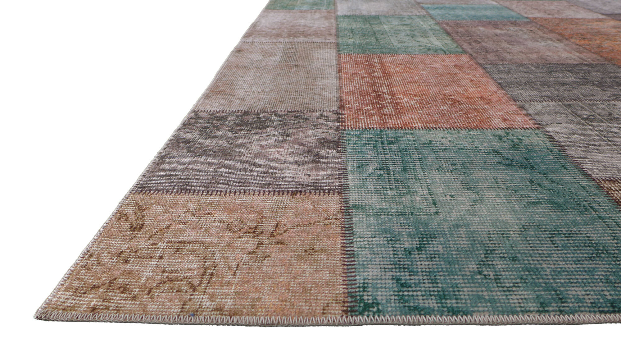 Large View Noble Traditional Patchwork Rug