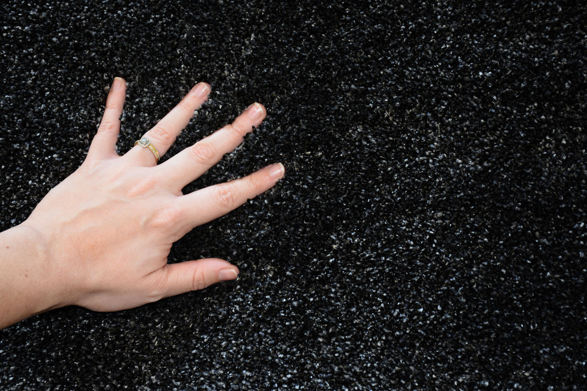 Posh Modern Plain Black Rug
