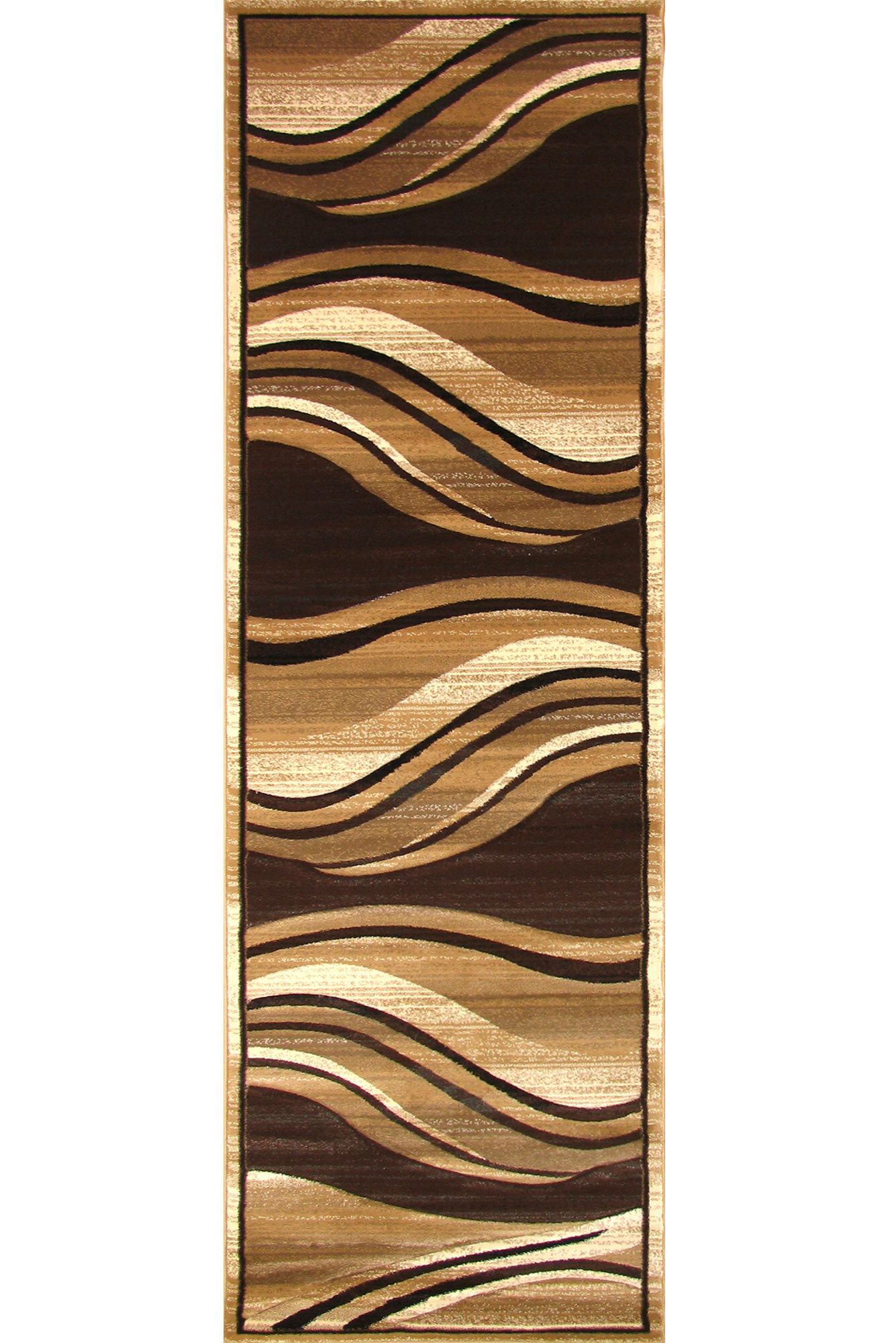 Panama Beige Wavy Carved Rug
