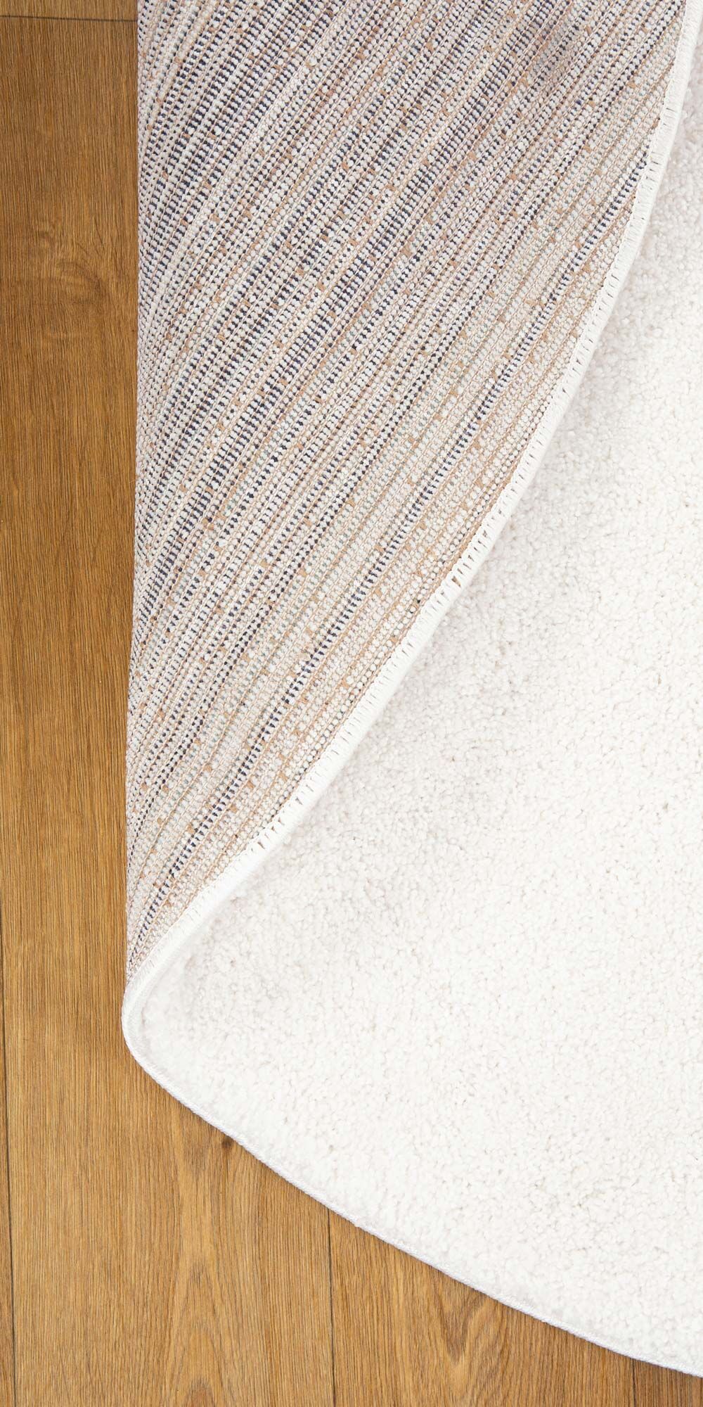 Large View Plush Plain White Rug