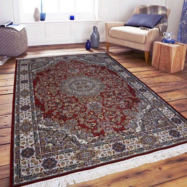 Large View Parsa Red Medallion Oriental Rug