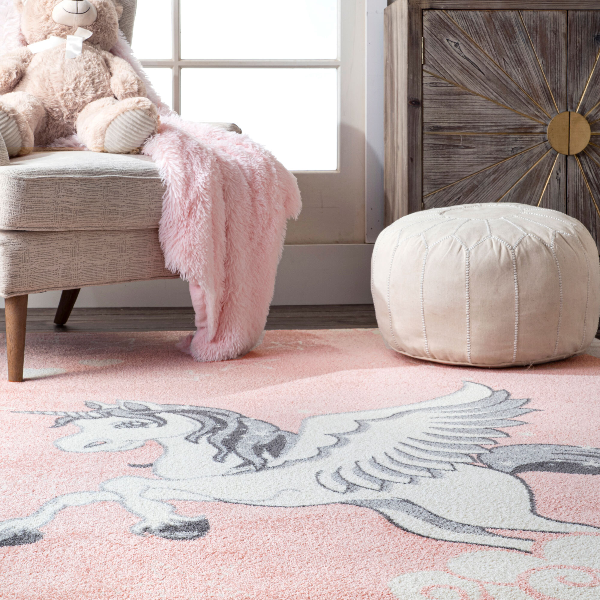 Poppy Flying Unicorn Kids Rug