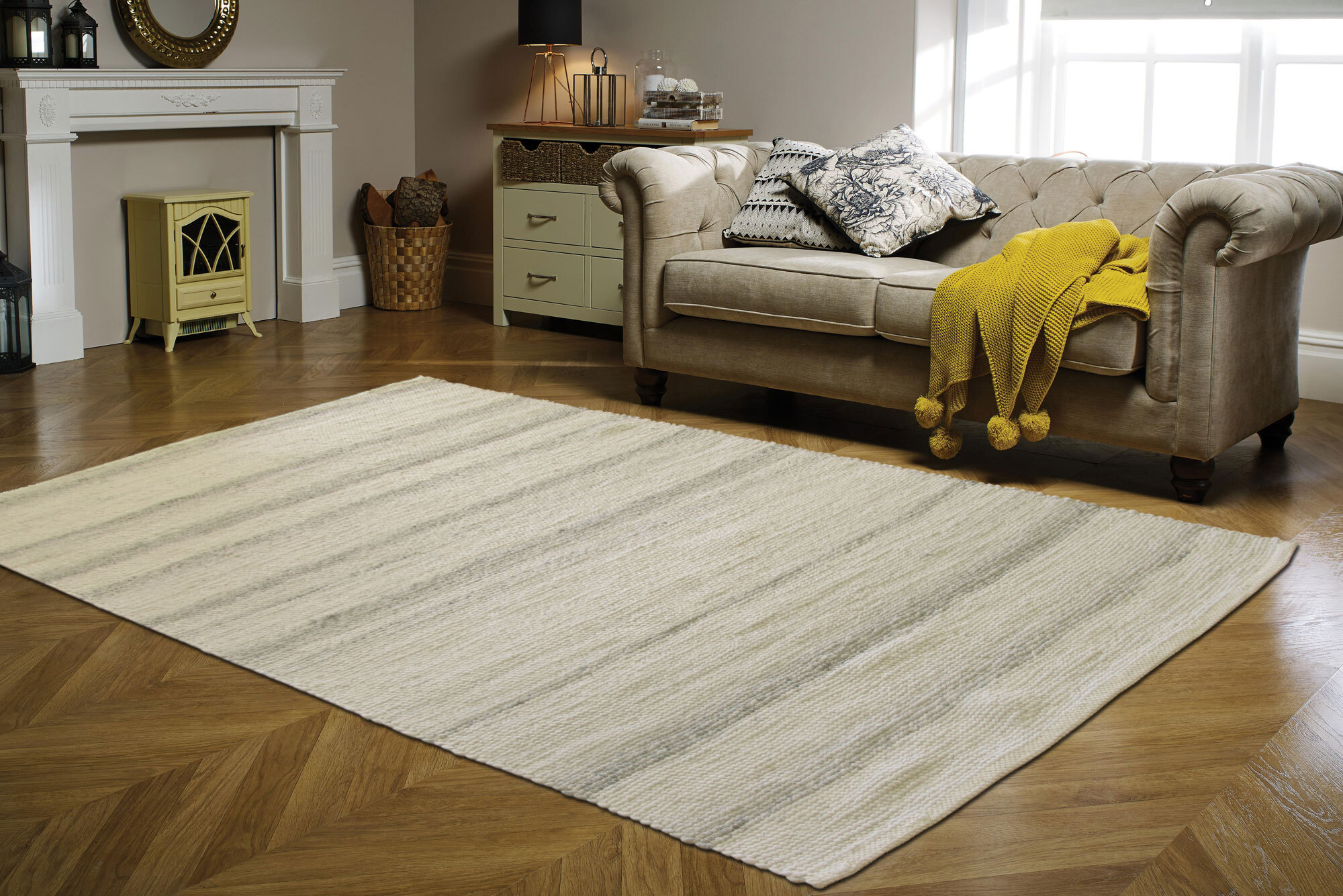 Large View Studio Flatweave Wool Stripe Rug