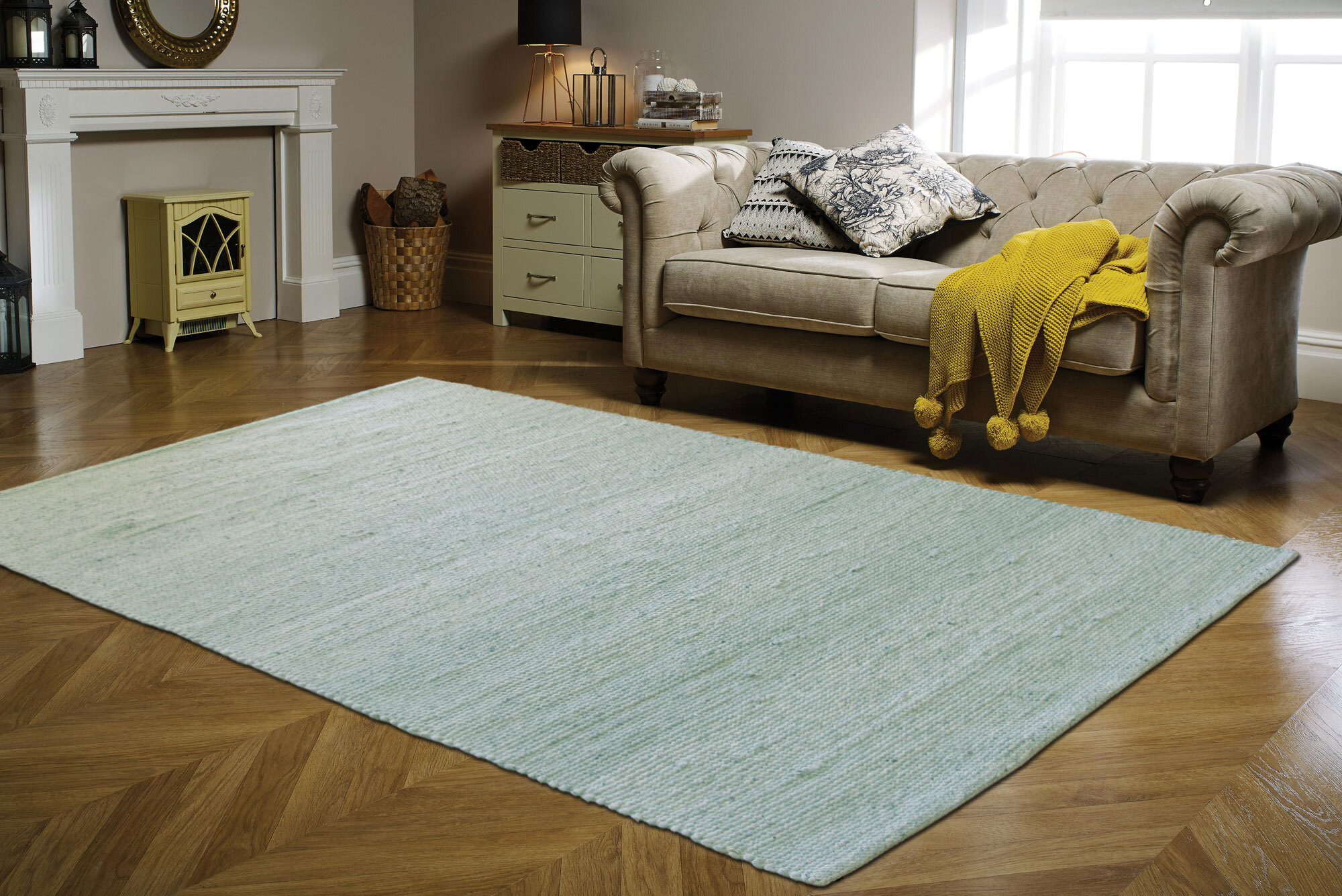 Studio Blue Flatweave Wool Rug