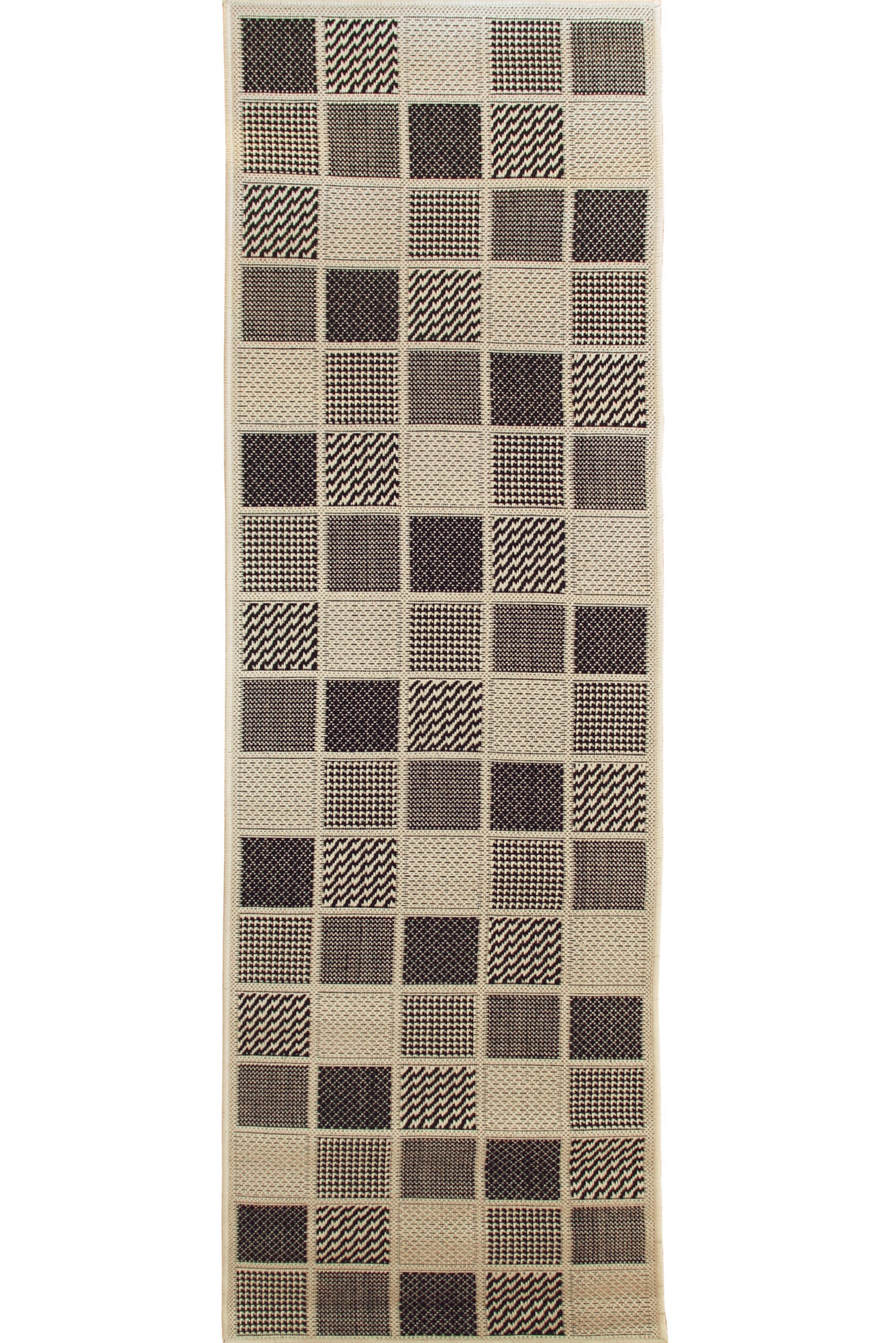 Storm Ivory Square Pattern Rug