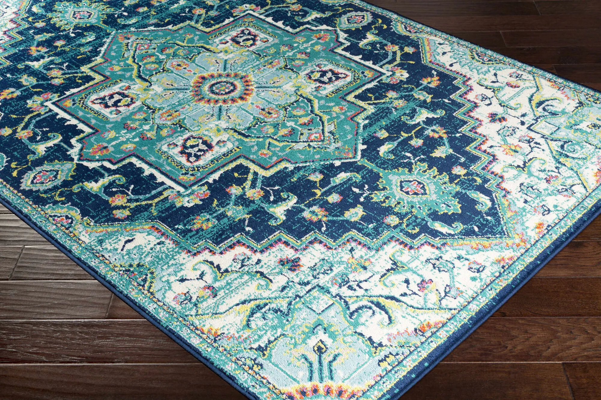 Large View Space Traditional Medallion Rug