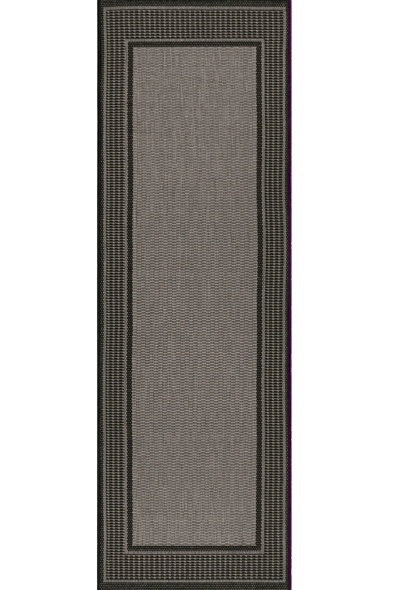 Large View Subi Brown Border Flatweave Rug