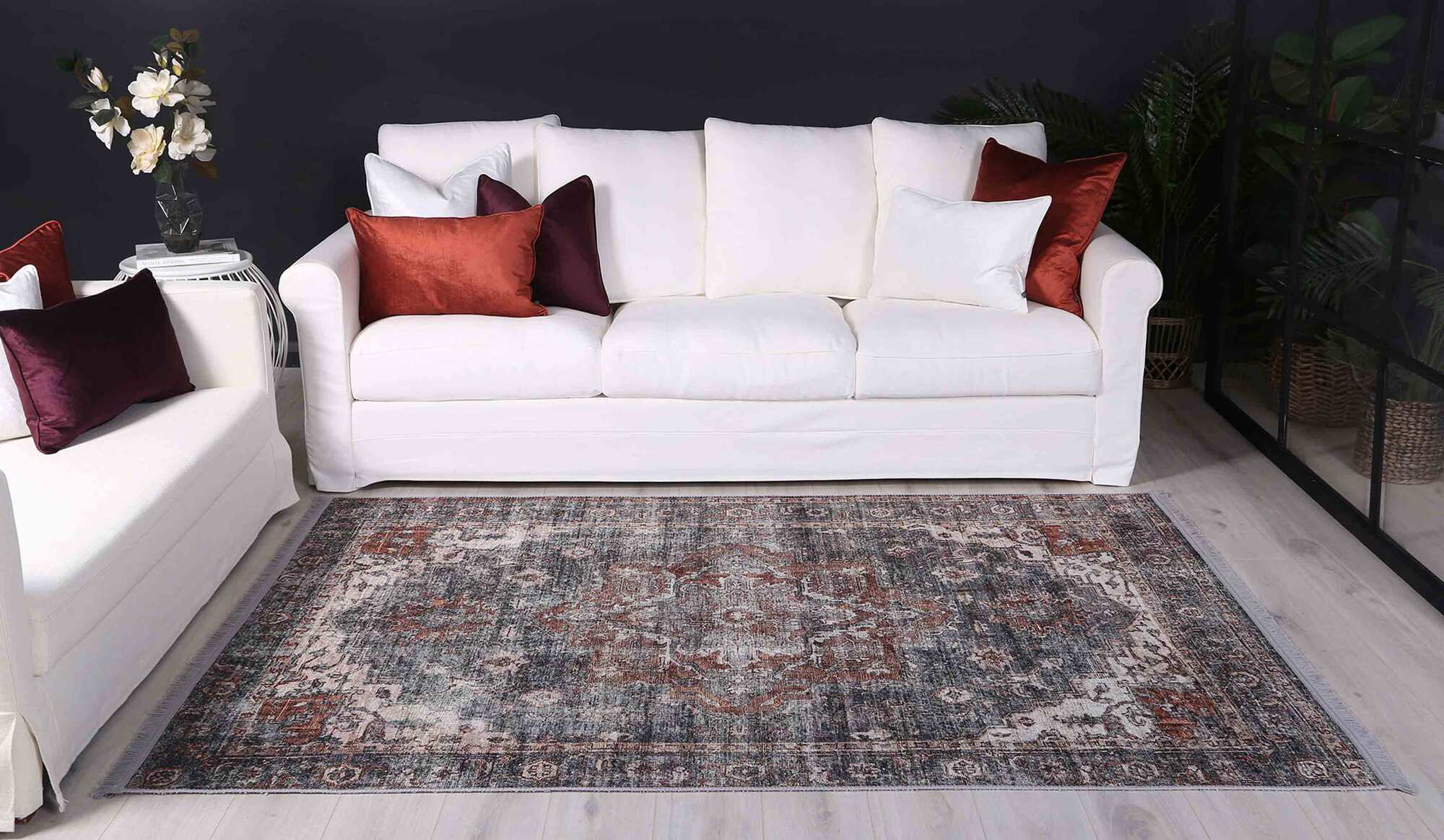 Large View Victoria Vintage Cotton Rug
