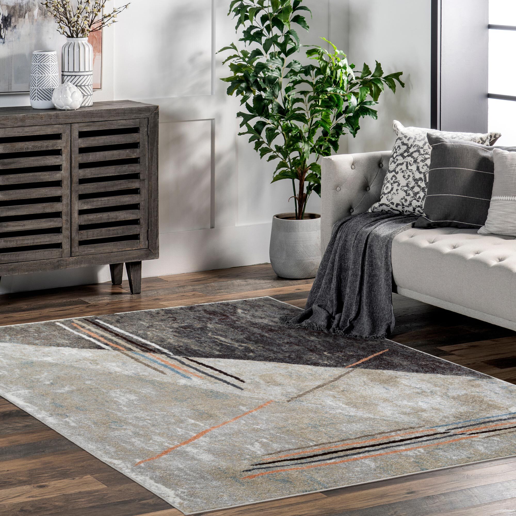 Large View Vivid Modern Abstract Rug
