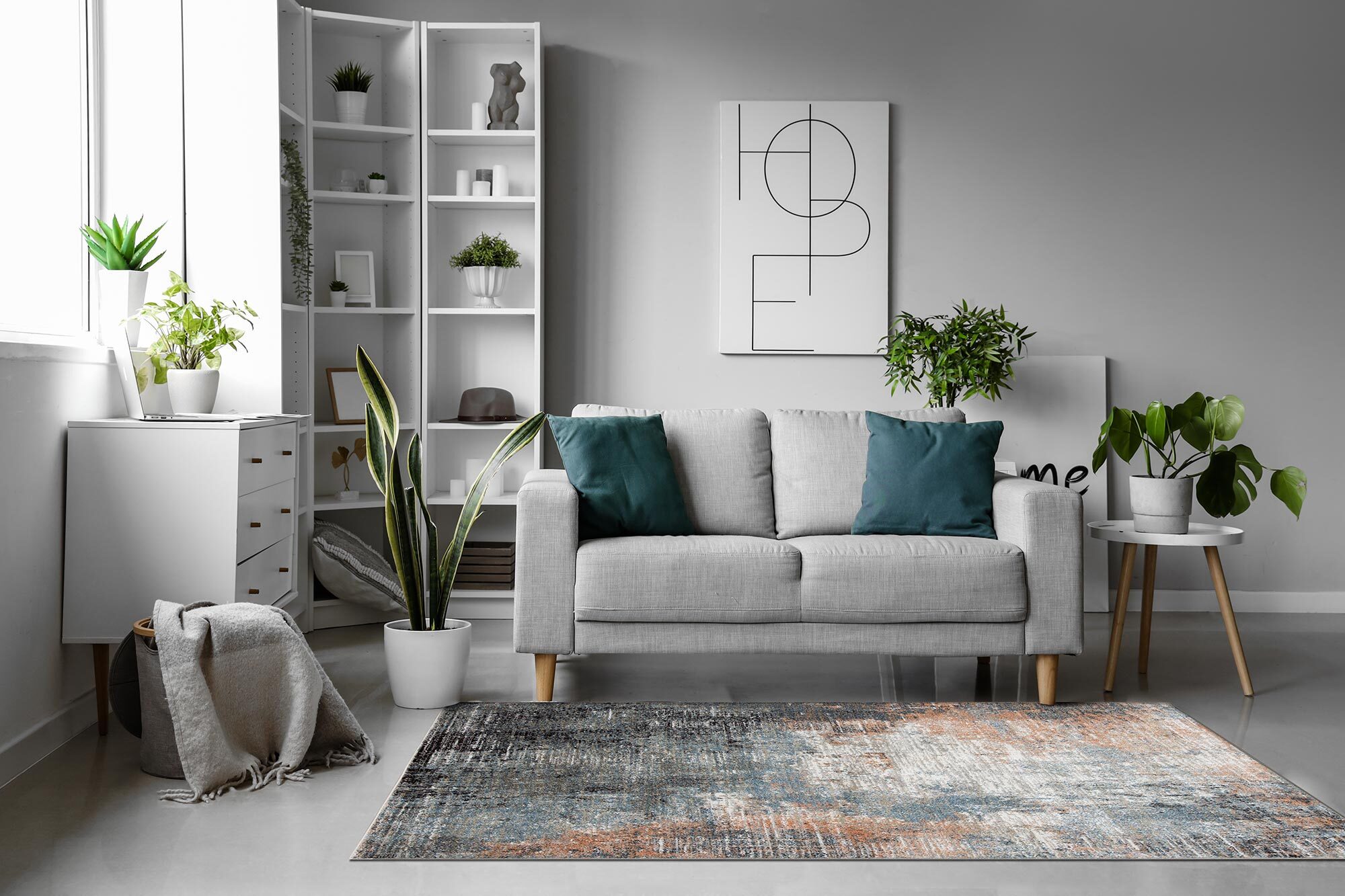Vivid Contemporary Abstract Rug