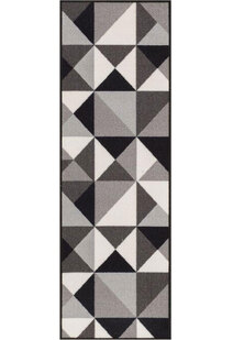 Atlanta Geometric Triangle Grey Rug