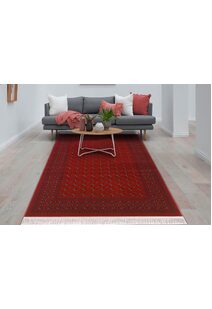 Red Afghan Tribal Geometric Rug