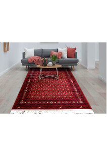 Red Afghan Tribal Medallion Rug