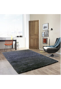 Boston Plain Black Modern Rug