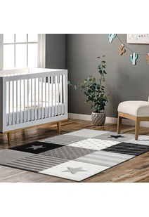 Charlie Square Pattern Kids Rug