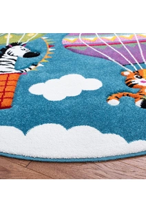 Charlie Hot Air Balloon Kids Rug