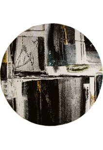 Ellen Black Modern Abstract Rug