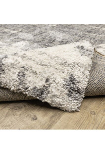Kupa Modern Grey Shaggy Rug