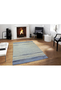 Medea Blue Flatweave Wool Rug