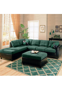 Messi Aqua Moroccan Trellis  Rug