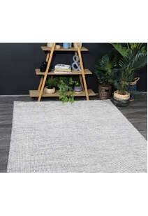 Natura Grey Wool Flatweave Rug