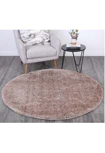 Palace Plain Tan Shaggy Rug